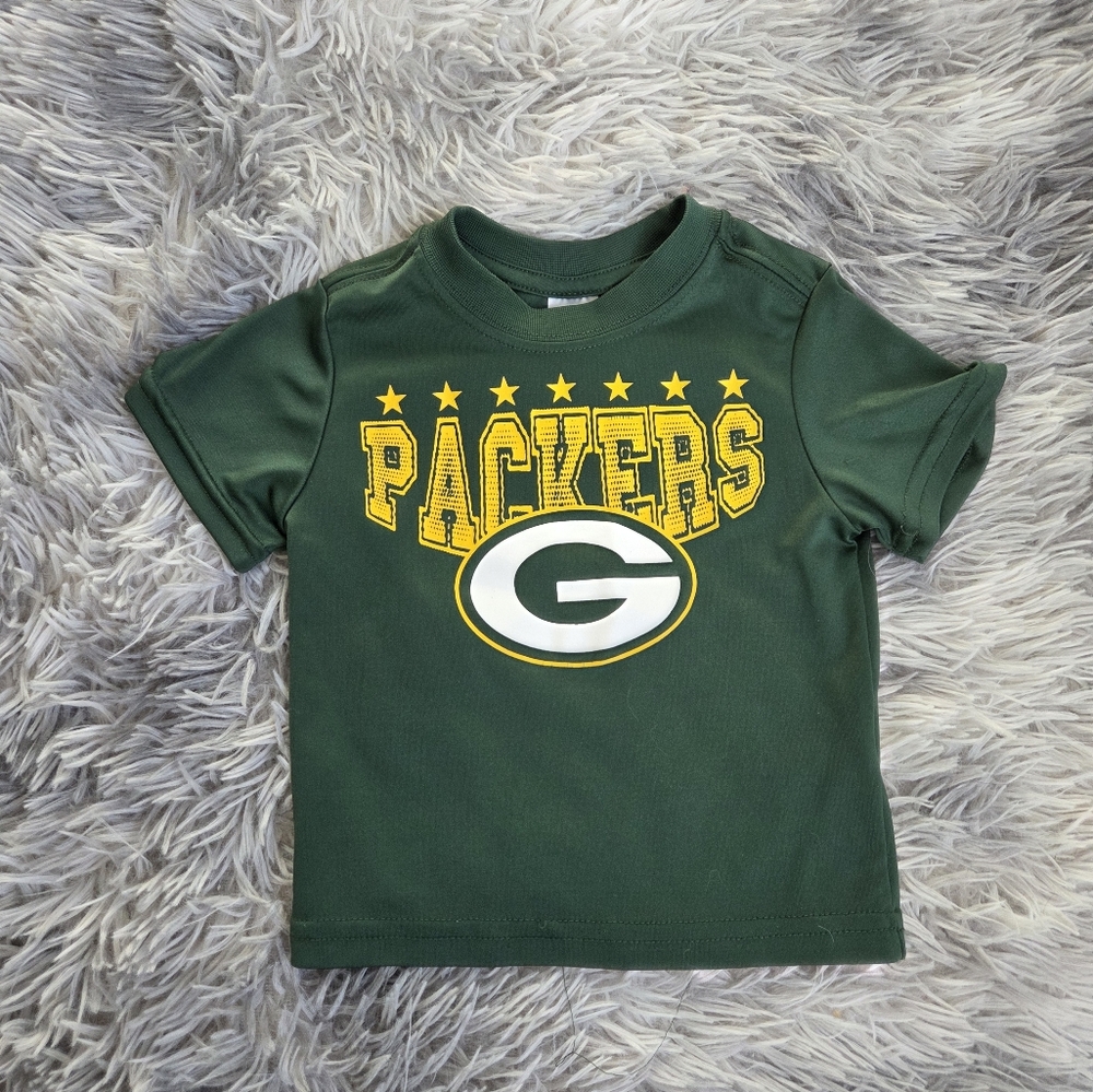 NFL Packers Kids Tee - Dark Green and Yellow